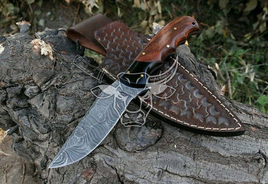 EBK-100 Custom Handmade Damascus Hunting knife Anniversary, Gift Birthday, Christmas Gift For Him