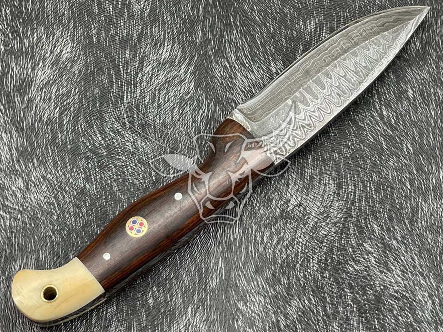 EBK-53 Custom Handmade Damascus Hunting Knife USA Made Anniversary Gift, Birthday Gift, Christmas Gift For Him