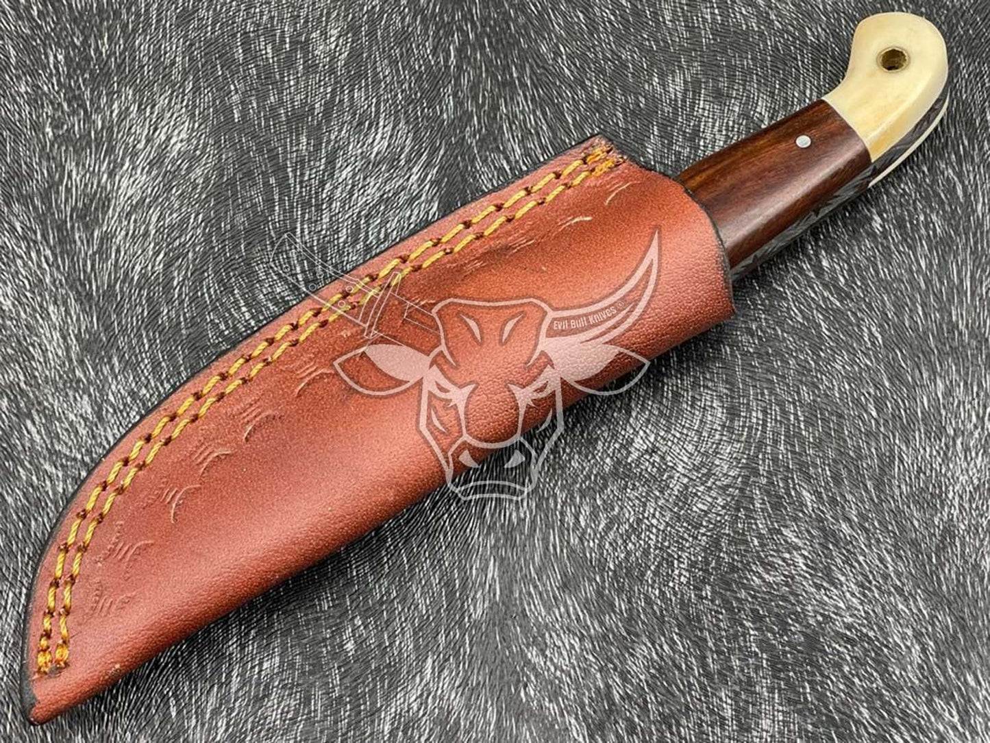 EBK-53 Custom Handmade Damascus Hunting Knife USA Made Anniversary Gift, Birthday Gift, Christmas Gift For Him